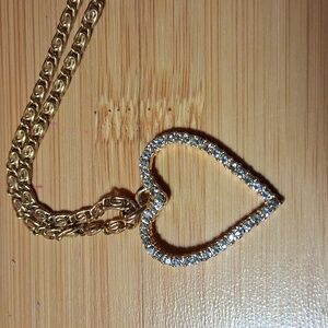 Gold Heart Pendant Necklace